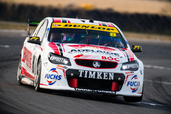 2017 Supercars Championship Round 2. 
Tasmania SuperSprint, Simmons Plains Raceway, Tasmania, Australia.
Friday April 7th to Sunday April 9th 2017.
Nick Percat drives the #8 Team Clipsal Brad Jones Racing Commodore VF.
World Copyright: Daniel Kalisz/LAT Images
Ref: Digital Image 070417_VASCR2_DKIMG_1644.JPG