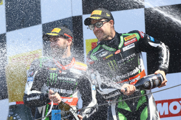 2017 Superbike World Championship - Round 4
Assen, Netherlands.
Sunday 30 April 2017
Podium: race winner Jonathan Rea, Kawasaki Racing, second place Tom Sykes, Kawasaki Racing
World Copyright: Gold and Goose Photography/LAT Images
ref: Digital Image WSBK-1237 2017 Superbike World Championship - Round 4
Assen, Netherlands.
Sunday 30 April 2017
Podium: race winner Jonathan Rea, Kawasaki Racing, second place Tom Sykes, Kawasaki Racing
World Copyright: Gold and Goose Photography/LAT Images
ref: Digital Image WSBK-1237
