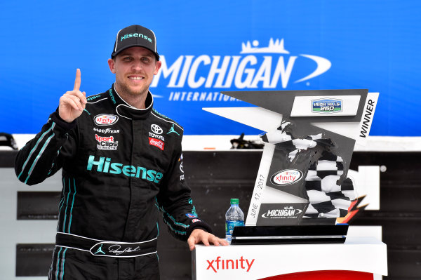 NASCAR XFINITY Series
Irish Hills 250
Michigan International Speedway, Brooklyn, MI USA
Saturday 17 June 2017
Denny Hamlin, Hisense Toyota Camry celebrates his win in Victory Lane
World Copyright: Nigel Kinrade
LAT Images NASCAR XFINITY Series
Irish Hills 250
Michigan International Speedway, Brooklyn, MI USA
Saturday 17 June 2017
Denny Hamlin, Hisense Toyota Camry celebrates his win in Victory Lane
World Copyright: Nigel Kinrade
LAT Images