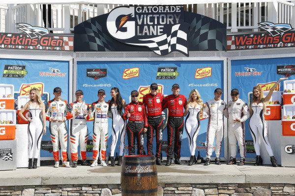 #54 CORE autosport ORECA LMP2, P: Jon Bennett, Colin Braun, Romain Dumas, #99 JDC/Miller Motorsports ORECA 07, P: Stephen Simpson, Mikhail Goikhberg, Chris Miller, #6 Acura Team Penske Acura DPi, P: Dane Cameron, Juan Pablo Montoya, podium #54 CORE autosport ORECA LMP2, P: Jon Bennett, Colin Braun, Romain Dumas, #99 JDC/Miller Motorsports ORECA 07, P: Stephen Simpson, Mikhail Goikhberg, Chris Miller, #6 Acura Team Penske Acura DPi, P: Dane Cameron, Juan Pablo Montoya, podium