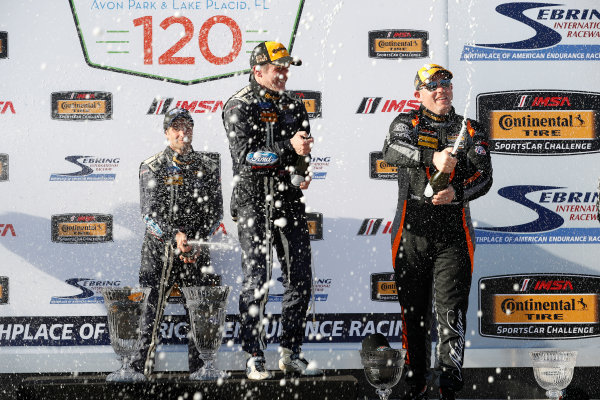 2017 IMSA Continental Tire SportsCar Challenge
Visit Sebring 120
Sebring International Raceway, Sebring, FL USA
Friday 17 March 2017
60, Ford, Ford Mustang, GS, Jade Buford, Scott Maxwell, podium, champgne
World Copyright: MIchael L. Levitt
LAT Images
ref: Digital Image levitt_seb_0317-15428