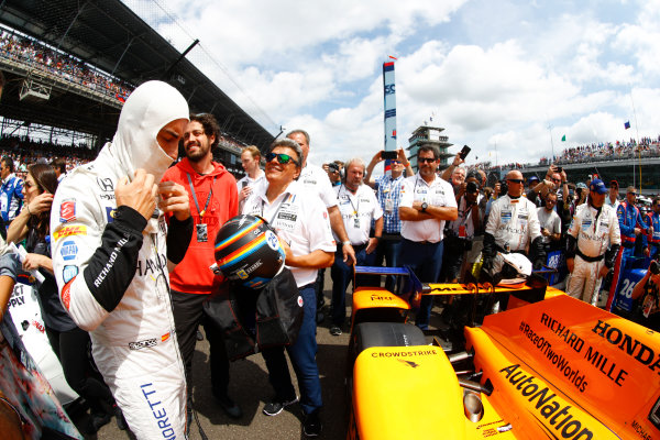Verizon IndyCar Series
Indianapolis 500 Race
Indianapolis Motor Speedway, Indianapolis, IN USA
Sunday 28 May 2017
Fernando Alonso, McLaren-Honda-Andretti Honda.
World Copyright: Steven Tee/LAT Images
ref: Digital Image _R3I8297 Verizon IndyCar Series
Indianapolis 500 Race
Indianapolis Motor Speedway, Indianapolis, IN USA
Sunday 28 May 2017
Fernando Alonso, McLaren-Honda-Andretti Honda.
World Copyright: Steven Tee/LAT Images
ref: Digital Image _R3I8297