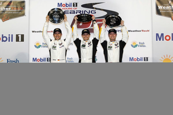 2017 IMSA WeatherTech SportsCar Championship
Mobil 1 Twelve Hours of Sebring
Sebring International Raceway, Sebring, FL USA
Saturday 18 March 2017
3, Chevrolet, Corvette C7.R, GTLM, Antonio Garcia, Jan Magnussen, Mike Rockenfeller, podium
World Copyright: Michael L. Levitt/LAT Images
ref: Digital Image levitt_seb_0317-31759 2017 IMSA WeatherTech SportsCar Championship
Mobil 1 Twelve Hours of Sebring
Sebring International Raceway, Sebring, FL USA
Saturday 18 March 2017
3, Chevrolet, Corvette C7.R, GTLM, Antonio Garcia, Jan Magnussen, Mike Rockenfeller, podium
World Copyright: Michael L. Levitt/LAT Images
ref: Digital Image levitt_seb_0317-31759