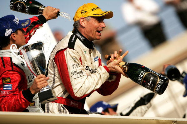 Circuit Paul Ricard, France. 1st - 3rd April 2011.
Six Hours Of Castellet.
Luis Perez Companc / Matias Russo / Pierre Kaffer, Pecom Racing, Lola B11/40 - Judd on the podium. Portrait.     
World Copyright: Drew Gibson/LAT Photographic.
ref: Digital Image _Y2Z2248