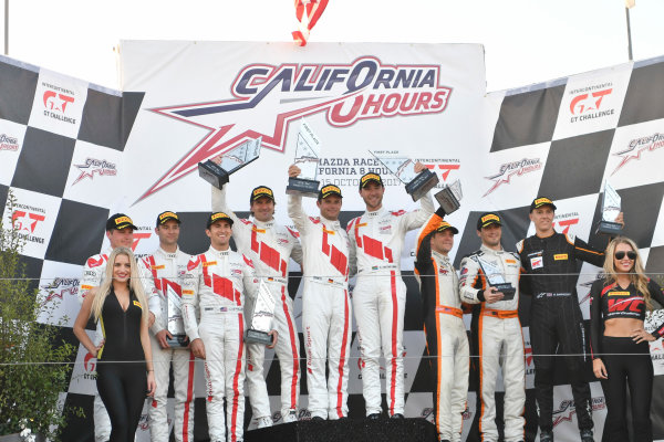 Pirelli World Challenge
Intercontinental GT Challenge California 8 Hours
Mazda Raceway Laguna Seca
Sunday 15 October 2017
Connor de Phillippi, Christopher Mies, Christopher Haase, Audi R8 LMS, GT3 Overall, Pierre Kaffer, Kelvin van der Linde, Markus Winkelhock, Audi R8 LMS, GT3 Overall, Robin Frijns, Stuart Leonard, Jake Dennis, Audi R8 LMS, GT3 Overall
World Copyright: Richard Dole
LAT Images
ref: Digital Image RD_PWCLS17_400