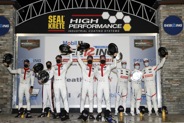 Podium:
Winning team: Porsche GT Team
Winning drivers: Nick Tandy, Fred Makowiecki, Earl Bamber
Second place team: Porsche GT Team
Second place drivers: Laurens Vanthoor, Earl Bamber, Neel Jani
Third place team: BMW Team RLL
Third pace drivers: John Edwards, Jesse Krohn, Augusto Farfus Podium:
Winning team: Porsche GT Team
Winning drivers: Nick Tandy, Fred Makowiecki, Earl Bamber
Second place team: Porsche GT Team
Second place drivers: Laurens Vanthoor, Earl Bamber, Neel Jani
Third place team: BMW Team RLL
Third pace drivers: John Edwards, Jesse Krohn, Augusto Farfus