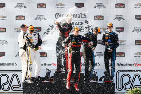 5-7 August, 2016, Elkhart Lake, Wisconsin USA
, 5, Chevrolet, Corvette DP, P, Joao Barbosa, Christian Fittipaldi, 31, Chevrolet, Corvette DP, P, Eric Curran, Dane Cameron, 10, Chevrolet, Corvette DP, P, Ricky Taylor, Jordan Taylor, podium, champagne
?2016, Michael L. Levitt
LAT Photo USA