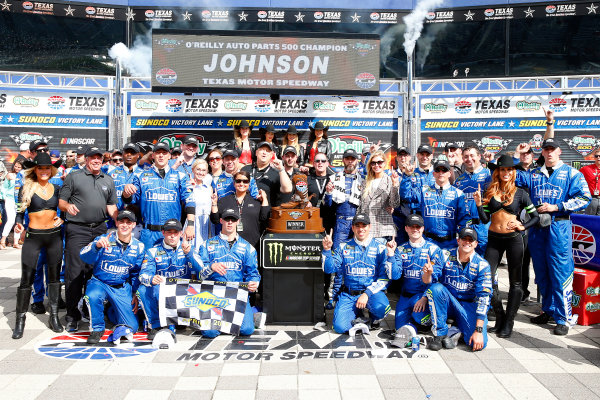 2017 Monster Energy NASCAR Cup Series
O'Reilly Auto Parts 500
Texas Motor Speedway, Fort Worth, TX USA
Sunday 9 April 2017
Jimmie Johnson celebrates in victory lane
World Copyright: Russell LaBounty/LAT Images
ref: Digital Image 17TEX1rl_5277 2017 Monster Energy NASCAR Cup Series
O'Reilly Auto Parts 500
Texas Motor Speedway, Fort Worth, TX USA
Sunday 9 April 2017
Jimmie Johnson celebrates in victory lane
World Copyright: Russell LaBounty/LAT Images
ref: Digital Image 17TEX1rl_5277