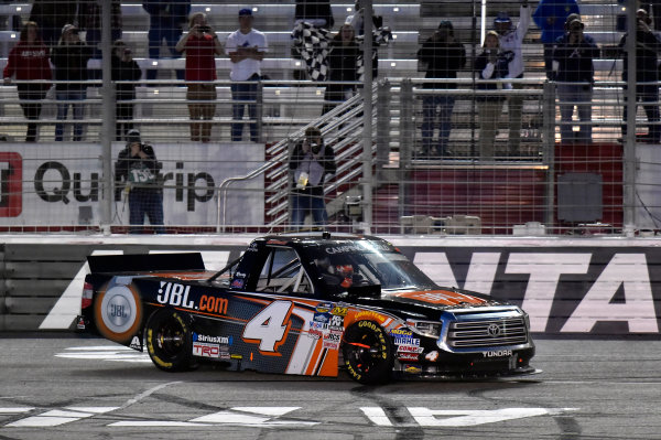 2017 NASCAR Camping World Truck Series - Active Pest Control 200
Atlanta Motor Speedway, Hampton, GA USA
Saturday 4 March 2017
Christopher Bell celebrates his win with a burnout.
World Copyright: Nigel Kinrade/LAT Images
ref: Digital Image 17ATL1nk06649 2017 NASCAR Camping World Truck Series - Active Pest Control 200
Atlanta Motor Speedway, Hampton, GA USA
Saturday 4 March 2017
Christopher Bell celebrates his win with a burnout.
World Copyright: Nigel Kinrade/LAT Images
ref: Digital Image 17ATL1nk06649