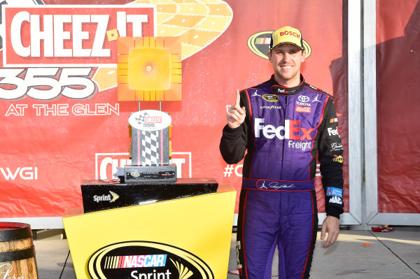 5-7 August, 2016, Watkins Glen, New York USA
Denny Hamlin, FedEx Freight Toyota Camry (11), celebrates in victory lane.
©2016, JohnHarrelson / LAT Photo USA 5-7 August, 2016, Watkins Glen, New York USA
Denny Hamlin, FedEx Freight Toyota Camry (11), celebrates in victory lane.
©2016, JohnHarrelson / LAT Photo USA
