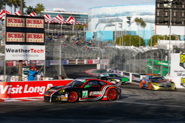 2017 IMSA WeatherTech SportsCar Championship
BUBBA burger Sports Car Grand Prix at Long Beach
Streets of Long Beach, CA USA
Friday 7 April 2017
73, Porsche, Porsche 911 GT3 R, GTD, Patrick Lindsey, Jorg Bergmeister
World Copyright: Jake Galstad/LAT Images