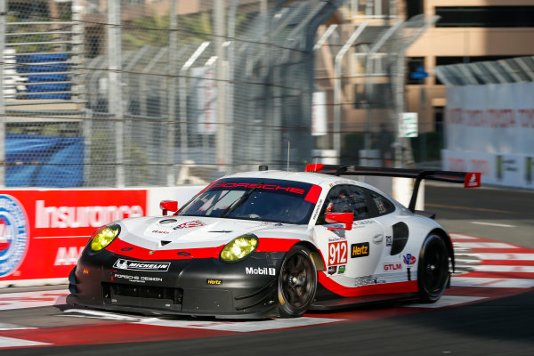 2017 IMSA WeatherTech SportsCar Championship
BUBBA burger Sports Car Grand Prix at Long Beach
Streets of Long Beach, CA USA
Friday 7 April 2017
912, Porsche, Porsche 911 RSR, GTLM, Kevin Estre, Laurens Vanthoor
World Copyright: Jake Galstad/LAT Images 2017 IMSA WeatherTech SportsCar Championship
BUBBA burger Sports Car Grand Prix at Long Beach
Streets of Long Beach, CA USA
Friday 7 April 2017
912, Porsche, Porsche 911 RSR, GTLM, Kevin Estre, Laurens Vanthoor
World Copyright: Jake Galstad/LAT Images