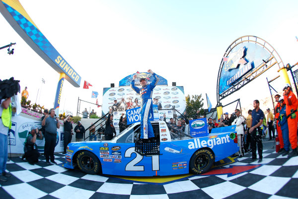 NASCAR Camping World Truck Series
Bar Harbor 200
Dover International Speedway, Dover, DE USA
Friday 2 June 2017
Johnny Sauter, Allegiant Airlines Chevrolet Silverado celebrates in victory lane
World Copyright: Russell LaBounty
LAT Images
ref: Digital Image 17DOV1rl_00580 NASCAR Camping World Truck Series
Bar Harbor 200
Dover International Speedway, Dover, DE USA
Friday 2 June 2017
Johnny Sauter, Allegiant Airlines Chevrolet Silverado celebrates in victory lane
World Copyright: Russell LaBounty
LAT Images
ref: Digital Image 17DOV1rl_00580