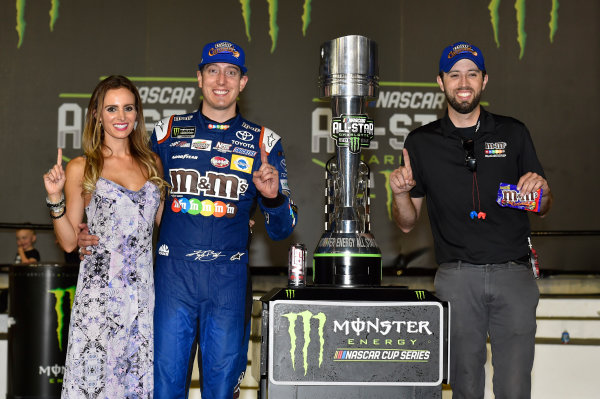 Monster Energy NASCAR Cup Series
Monster Energy NASCAR All-Star Race
Charlotte Motor Speedway, Concord, NC USA
Saturday 20 May 2017
Kyle Busch, Joe Gibbs Racing, M&M's Caramel Toyota Camry celebrates his win in Victory Lane
World Copyright: Nigel Kinrade
LAT Images
ref: Digital Image 17CLT1nk07416