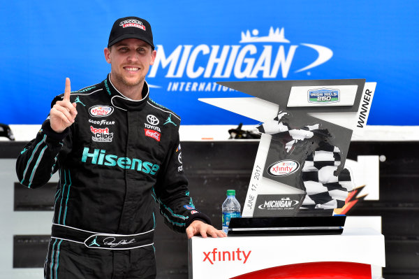 NASCAR XFINITY Series
Irish Hills 250
Michigan International Speedway, Brooklyn, MI USA
Saturday 17 June 2017
Denny Hamlin, Hisense Toyota Camry celebrates his win in Victory Lane
World Copyright: Nigel Kinrade
LAT Images NASCAR XFINITY Series
Irish Hills 250
Michigan International Speedway, Brooklyn, MI USA
Saturday 17 June 2017
Denny Hamlin, Hisense Toyota Camry celebrates his win in Victory Lane
World Copyright: Nigel Kinrade
LAT Images