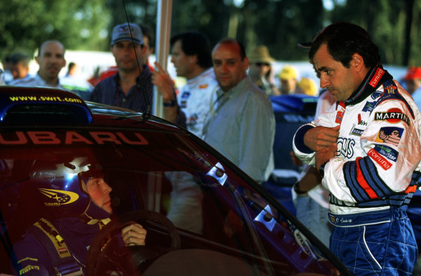 FIA World Rally Championship
Portuguese Rally, Porto, Portugal.
16-19th March 2000.
Richard Burns (Subaru) talks to Carlos Sainz. - Portrait.
World - LAT Photographic
Tel: +44 (0) 181 251 3000
Fax: +44 (0) 181 251 3001
e-mail: latdig@dial.pipex
com
FIA World Rally Championship
Portuguese Rally, Porto, Portugal.
16-19th March 2000.
Richard Burns (Subaru) talks to Carlos Sainz. - Portrait.
World - LAT Photographic
Tel: +44 (0) 181 251 3000
Fax: +44 (0) 181 251 3001
e-mail: latdig@dial.pipex
com
