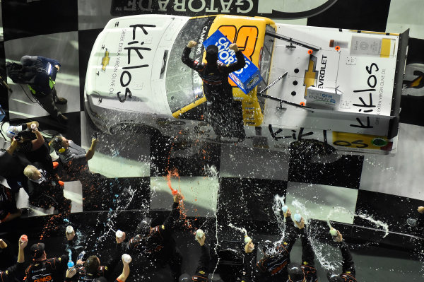 2017 Camping World Truck - NextEra Energy Resources 250
Daytona International Speedway, Daytona Beach, FL USA
Friday 24 February 2017
Kaz Grala celebrates his win in Victory Lane
World Copyright: Nigel Kinrade/LAT Images
ref: Digital Image 17DAY2nk09932 2017 Camping World Truck - NextEra Energy Resources 250
Daytona International Speedway, Daytona Beach, FL USA
Friday 24 February 2017
Kaz Grala celebrates his win in Victory Lane
World Copyright: Nigel Kinrade/LAT Images
ref: Digital Image 17DAY2nk09932