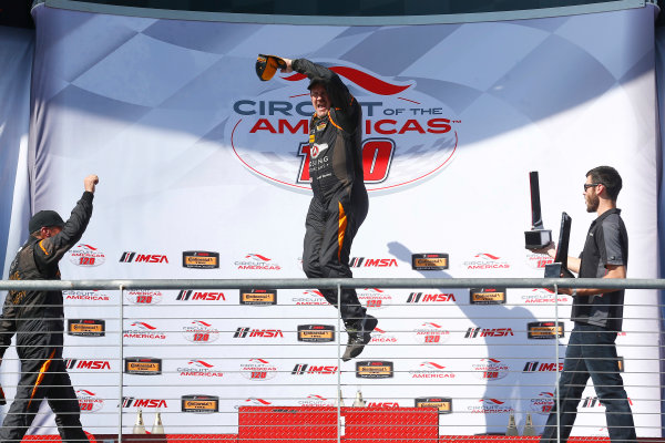 IMSA WeatherTech SportsCar Championship
Advance Auto Parts SportsCar Showdown
Circuit of The Americas, Austin, TX USA
Friday 5 May 2017
56, Porsche, Porsche Cayman, ST, Jeff Mosing, Eric Foss celebrate on the podium
World Copyright: Phillip Abbott
LAT Images
ref: Digital Image abbott_COTA_0517_7713 IMSA WeatherTech SportsCar Championship
Advance Auto Parts SportsCar Showdown
Circuit of The Americas, Austin, TX USA
Friday 5 May 2017
56, Porsche, Porsche Cayman, ST, Jeff Mosing, Eric Foss celebrate on the podium
World Copyright: Phillip Abbott
LAT Images
ref: Digital Image abbott_COTA_0517_7713