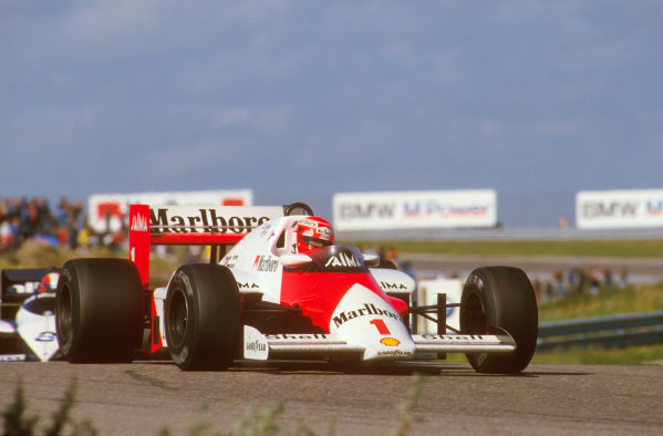 Zandvoort, Holland.
23-25 August 1985.
Niki Lauda (McLaren MP4/2B TAG Porsche) 1st position.
Ref-85 HOL 08.
World Copyright - LAT Photographic