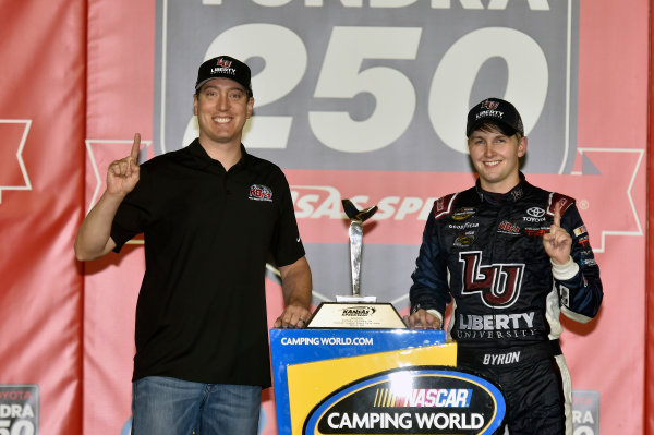 5-6 May, 2016, Kansas City, Kansas USA
William Byron celebrates his win in Victory Lane
? 2016, Nigel Kinrade
LAT Photo USA 5-6 May, 2016, Kansas City, Kansas USA
William Byron celebrates his win in Victory Lane
? 2016, Nigel Kinrade
LAT Photo USA