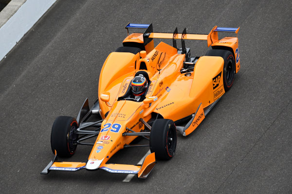 Verizon IndyCar Series
Fernando Alonso Test for Indianapolis 500
Indianapolis Motor Speedway, Indianapolis, IN USA
Wednesday 3 May 2017
Fernando Alonso turns his first career laps on an oval in preparation for his Indianapolis 500 debut.
World Copyright: Walt Kuhn
LAT Images Verizon IndyCar Series
Fernando Alonso Test for Indianapolis 500
Indianapolis Motor Speedway, Indianapolis, IN USA
Wednesday 3 May 2017
Fernando Alonso turns his first career laps on an oval in preparation for his Indianapolis 500 debut.
World Copyright: Walt Kuhn
LAT Images