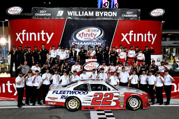 NASCAR XFINITY Series
Ford EcoBoost 300
Homestead-Miami Speedway, Homestead, FL USA
Saturday 18 November 2017
Sam Hornish Jr, REV/Fleetwood RV Ford Mustang Penske Racing wins the manufacture's Championship
World Copyright: Rusty Jarrett
LAT Images NASCAR XFINITY Series
Ford EcoBoost 300
Homestead-Miami Speedway, Homestead, FL USA
Saturday 18 November 2017
Sam Hornish Jr, REV/Fleetwood RV Ford Mustang Penske Racing wins the manufacture's Championship
World Copyright: Rusty Jarrett
LAT Images