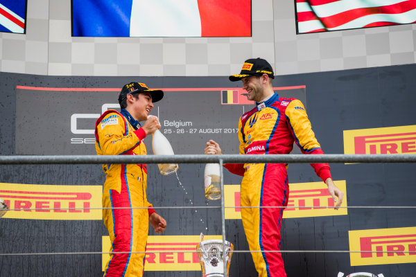2017 GP3 Series Round 5.
Spa-Francorchamps, Spa, Belgium.
Sunday 27 August 2017.
George Russell (GBR, ART Grand Prix), Giuliano Alesi (FRA, Trident), Ryan Tveter (USA, Trident).
Photo: Zak Mauger/GP3 Series Media Service.
ref: Digital Image _56I3150 2017 GP3 Series Round 5.
Spa-Francorchamps, Spa, Belgium.
Sunday 27 August 2017.
George Russell (GBR, ART Grand Prix), Giuliano Alesi (FRA, Trident), Ryan Tveter (USA, Trident).
Photo: Zak Mauger/GP3 Series Media Service.
ref: Digital Image _56I3150