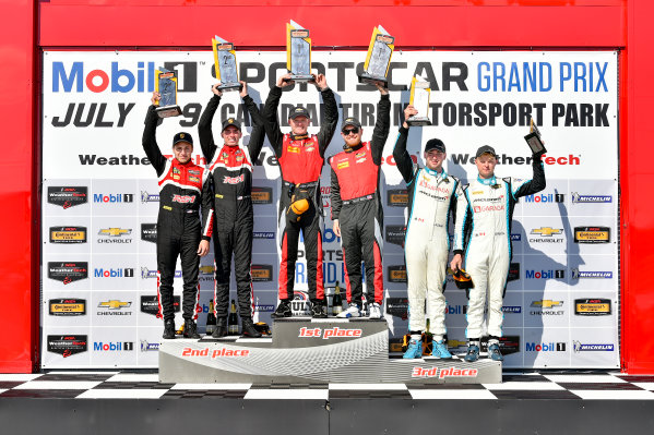 IMSA Continental Tire SportsCar Challenge
Mobil 1 SportsCar Grand Prix
Canadian Tire Motorsport Park
Bowmanville, ON CAN
Saturday 8 July 2017
57, Chevrolet, Chevrolet Camaro GT4.R, GS, Matt Bell, Robin Liddell, 28, Porsche, Porsche Cayman GT4, Dylan Murcott, Dillon Machavern, 68, McLaren, McLaren GT4, Kenny Wilden, JF Dumoulin, GS Podium, victory lane
World Copyright: Scott R LePage/LAT Images IMSA Continental Tire SportsCar Challenge
Mobil 1 SportsCar Grand Prix
Canadian Tire Motorsport Park
Bowmanville, ON CAN
Saturday 8 July 2017
57, Chevrolet, Chevrolet Camaro GT4.R, GS, Matt Bell, Robin Liddell, 28, Porsche, Porsche Cayman GT4, Dylan Murcott, Dillon Machavern, 68, McLaren, McLaren GT4, Kenny Wilden, JF Dumoulin, GS Podium, victory lane
World Copyright: Scott R LePage/LAT Images