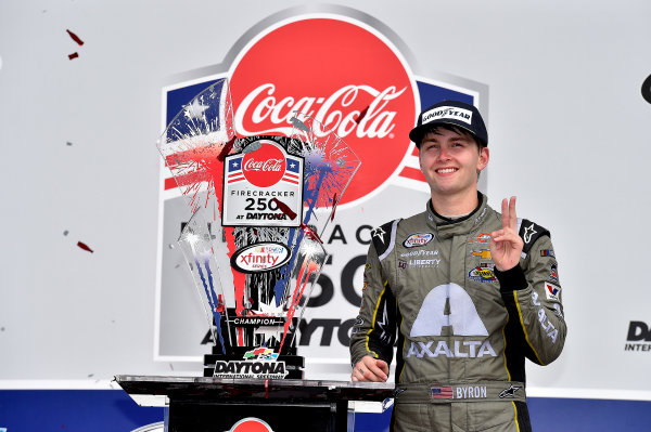 NASCAR XFINITY Series
Coca-Cola Firecracker 250
Daytona International Speedway, Daytona Beach, FL USA
Saturday 1 July 2017
William Byron, AXALTA / Vorteq Chevrolet Camaro
World Copyright: Rusty Jarrett
LAT Images NASCAR XFINITY Series
Coca-Cola Firecracker 250
Daytona International Speedway, Daytona Beach, FL USA
Saturday 1 July 2017
William Byron, AXALTA / Vorteq Chevrolet Camaro
World Copyright: Rusty Jarrett
LAT Images