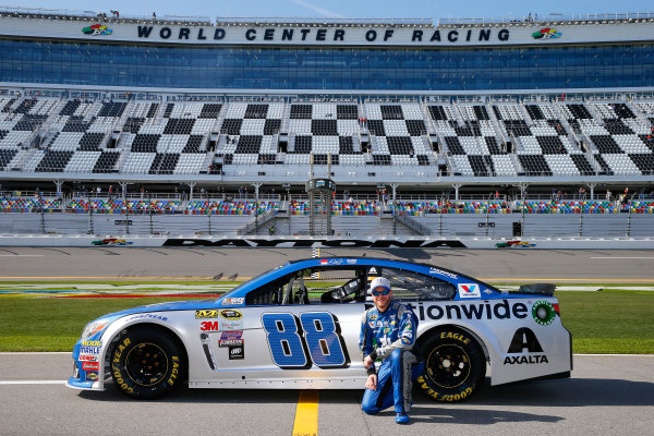 13-21 February, 2016, Daytona Beach, Florida USA
Dale Earnhardt Jr., driver of the #88 Nationwide Chevrolet, poses with his car after qualifying for the NASCAR Sprint Cup Series Daytona 500 at Daytona International Speedway on February 14, 2016 in Daytona Beach, Florida.
LAT Photo USA via NASCAR via Getty Images 13-21 February, 2016, Daytona Beach, Florida USA
Dale Earnhardt Jr., driver of the #88 Nationwide Chevrolet, poses with his car after qualifying for the NASCAR Sprint Cup Series Daytona 500 at Daytona International Speedway on February 14, 2016 in Daytona Beach, Florida.
LAT Photo USA via NASCAR via Getty Images