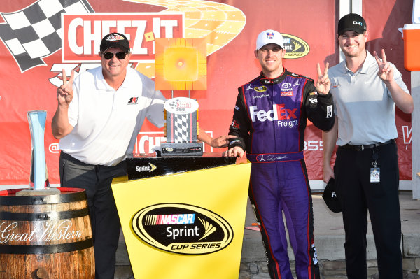5-7 August, 2016, Watkins Glen, New York USA
Denny Hamlin, FedEx Freight Toyota Camry (11), celebrates in victory lane.
©2016, JohnHarrelson / LAT Photo USA 5-7 August, 2016, Watkins Glen, New York USA
Denny Hamlin, FedEx Freight Toyota Camry (11), celebrates in victory lane.
©2016, JohnHarrelson / LAT Photo USA