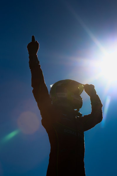 2016/2017 FIA Formula E Championship.
Round 11 - Montreal ePrix, Canada
Sunday 1 January 2012.
Lucas Di Grassi (BRA), ABT Schaeffler Audi Sport, Spark-Abt Sportsline, ABT Schaeffler FE02, celebrates after winning the race.
Photo: Patrik Lundin/LAT/Formula E
ref: Digital Image PL1_2470 copy