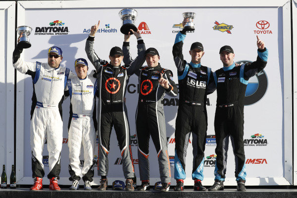 #65 Murillo Racing Mercedes-AMG, GS: Tim Probert, Brent Mosing, Justin Piscitell, #75 Compass Racing McLaren GT4, GS, Paul Holton, Kuno Wittmer, #99 Automatic Racing Aston Martin Vantage GT4, GS: Gary Ferrera, Kris Wilson, podium #65 Murillo Racing Mercedes-AMG, GS: Tim Probert, Brent Mosing, Justin Piscitell, #75 Compass Racing McLaren GT4, GS, Paul Holton, Kuno Wittmer, #99 Automatic Racing Aston Martin Vantage GT4, GS: Gary Ferrera, Kris Wilson, podium